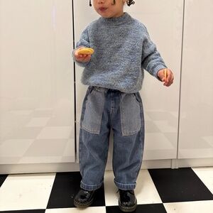 TODDLER MOCK NECK SPACE DYED SWEATER *SIZE 1-2*